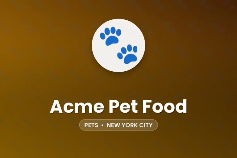 Acme Pet Food – New York City
