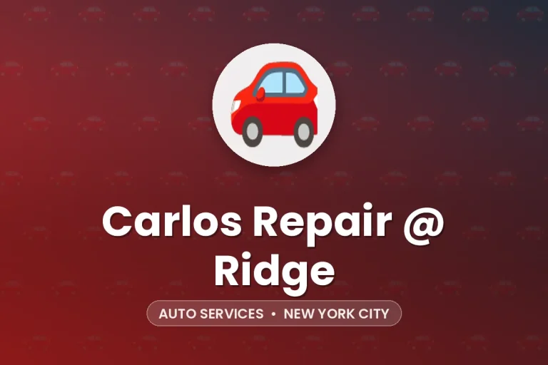 Carlos Repair @ Ridge – New York City