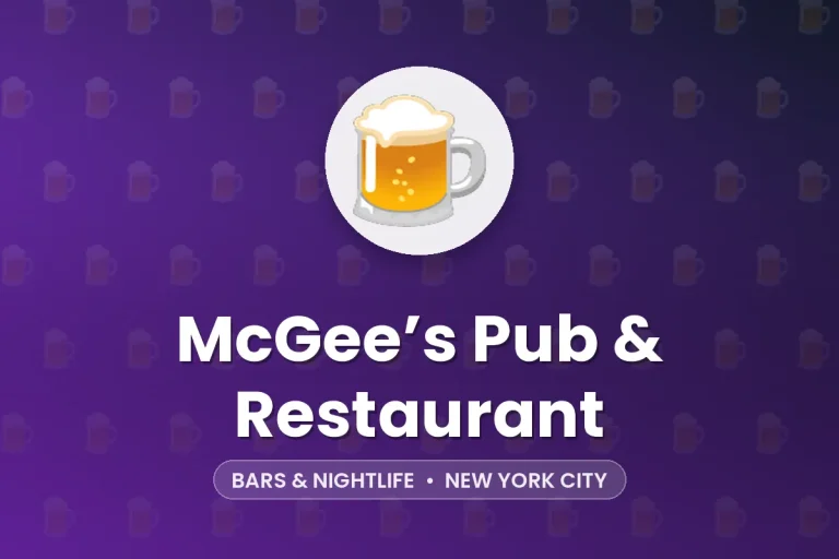 McGee’s Pub & Restaurant – New York City