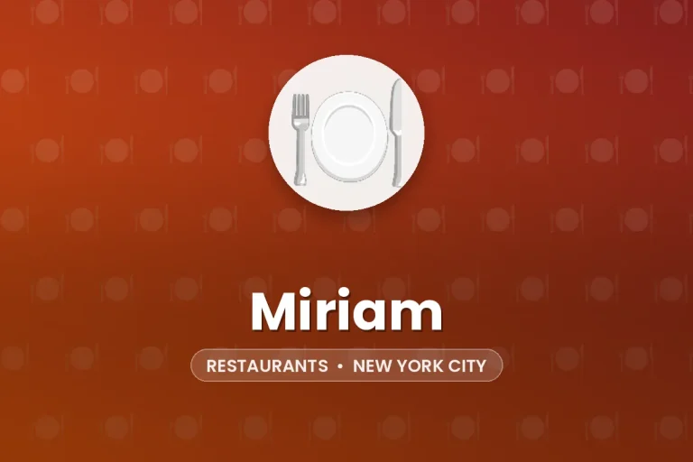 Miriam – New York City