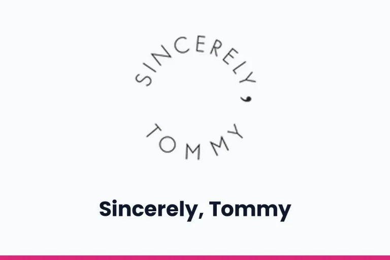 Sincerely, Tommy logo