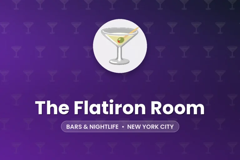 The Flatiron Room – New York City